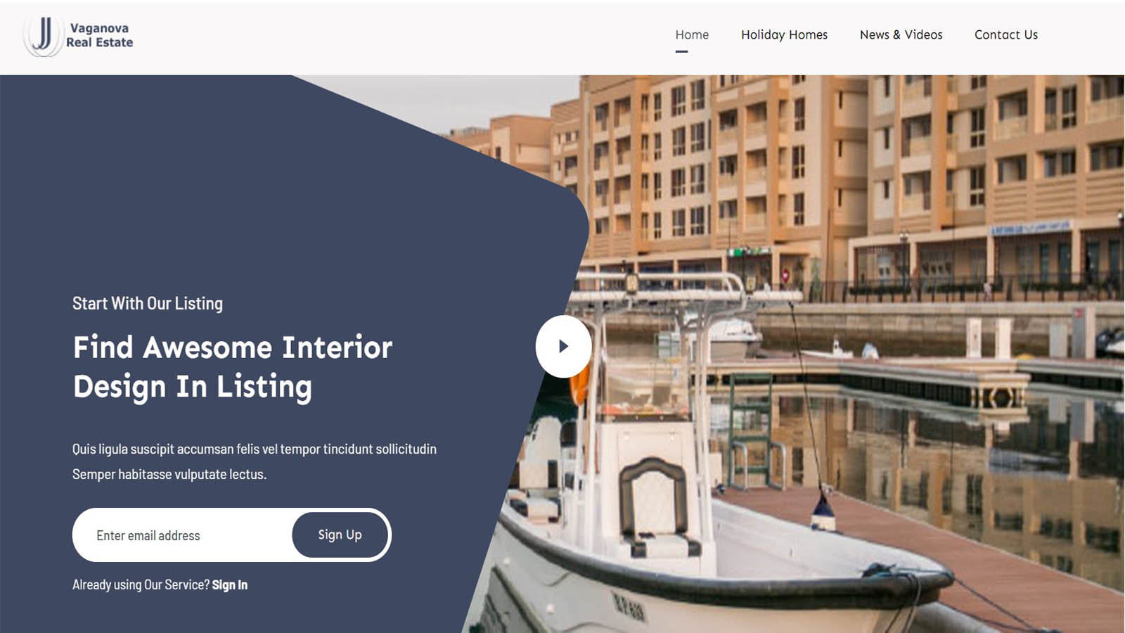 Holiday Homes By JJ Vaganova Real Estate - UAE portfolio project