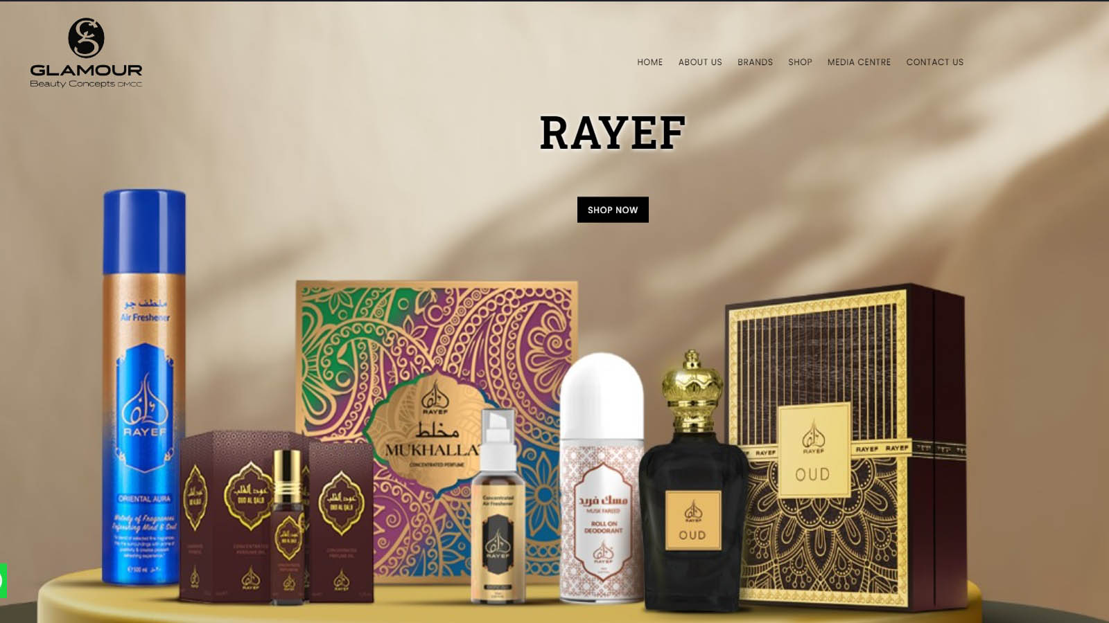 Glamour Beauty Concepts DMCC - UAE portfolio project
